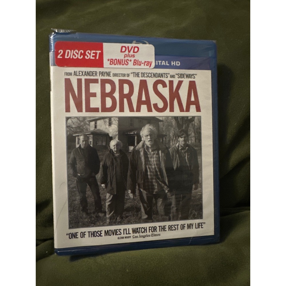 Nebraska Blu-ray DVD 2-Disc Set Alexander Payne Bruce Dern Will Forte New Sealed
